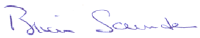 Signature de Brian Saunders
